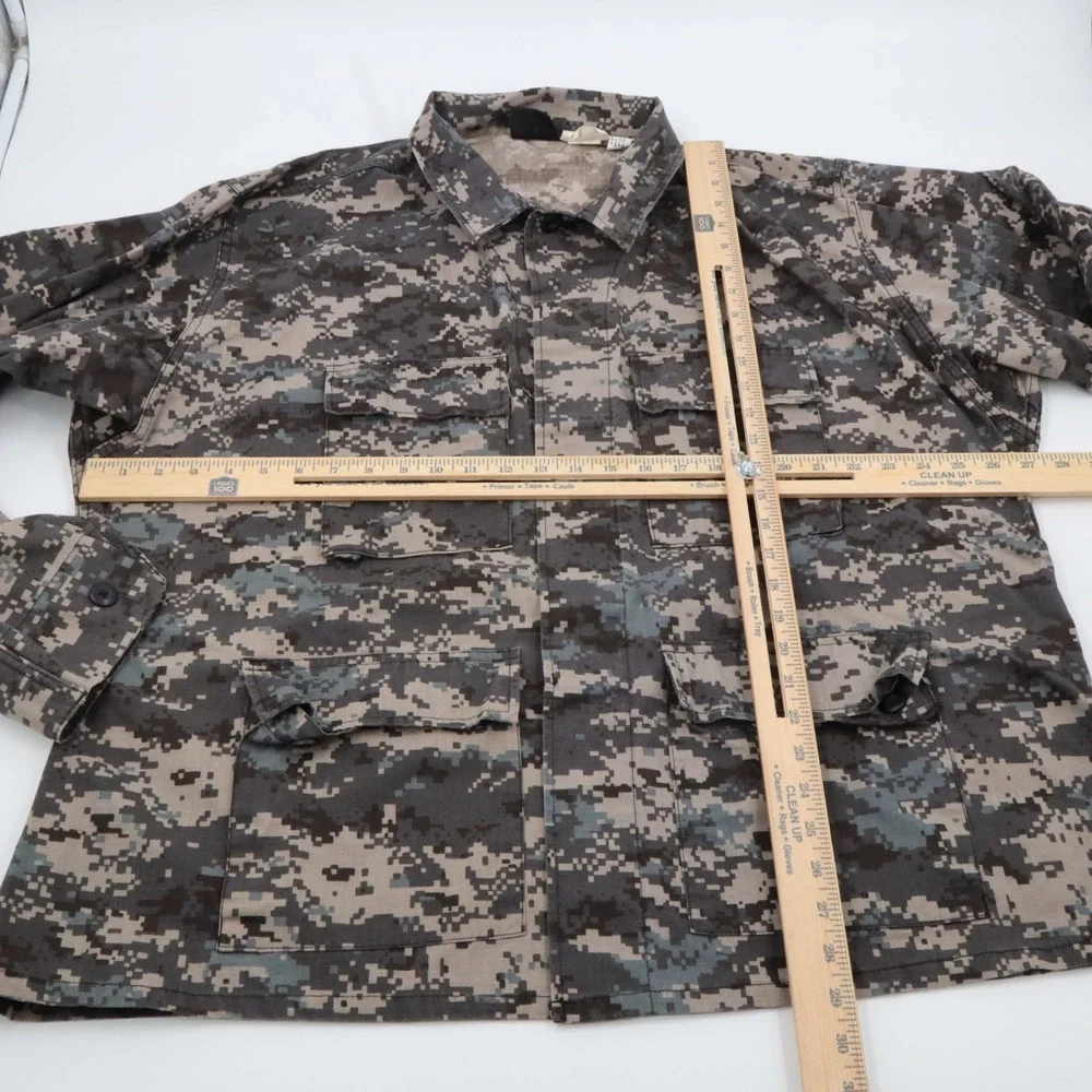 Genuine Gear Combat Coat Mens 2XL Grey Digital Camo‎ Tactical Ripstop Jacket